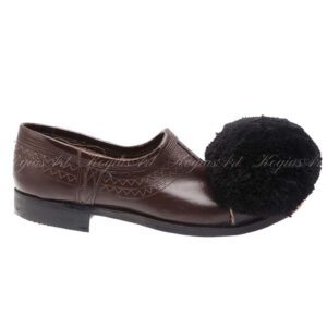 Handmade Casual-Urban Tsarouchi with Rubber Soles Brown